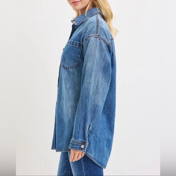New! Risen Denim Shacket - Picture 5 of 8